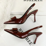 Luxury Designer Burgundy Suede Ankle Strap Pumps Sexy Pointed Toe Ankle Buckle Elegant Heels Fashion Wedding Party Shoes Shoes