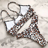 14 Color S - XL Sexy Leopard Bikini Women Swimwear Female Swimsuit Two-Pieces Bikini Set Brazilian Bather Bathing Suit Swim V871