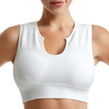 New Sports Bra Women Sexy Deep U-neck Push Up Gym Jogging Yoga Fitness Shockproof Vest Crop Tops Female Sport Bras Set for Women