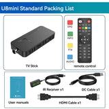 For Europe H.265 DVB-T2&C TV Decoder Dolby HD 1080P Mini TV Tuner HEVC 10Bit U8mini Digital Terrestrial Receiver Support WiFi
