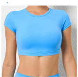 Sports Muscle Back Tee Without Padded Women Backless Sports Shirts Workout Gym Training Yoga T-Shirt Outdoor Open Back Tops