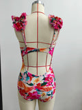 2026 New Fashion High Quality One Piece Swimsuit Skirt Swimsuit Print Padded Swimwear Women Slimming Bathing Suit Beach Wear