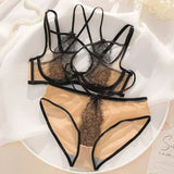 Ultra-thin Sexy Lace Hazy Attractive Comfortable Soft Steel Ring on The Support To Prevent Sagging Cross Beautiful Back Change