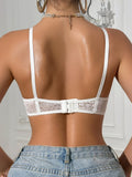Lace Cup Surface sexy bras Lightweight Wireless women is Camisole Top Hollow-out Breathable Floral Print bra