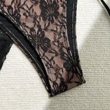 Sexy Lace Micro Mini String Halter Bikinis Sets 3pcs with Cover Skirt Black and Red 2 Color Swimwear Swimsuit Bathing Suit