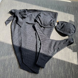 sexy bandeau ring bikinis sets three pieces with cover skirt bathing suit swimwear beach wear thong swimsuits biquini tankini