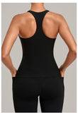 Women's Seamless Yoga Vest Sports Fitness Gym Beauty Back Top Nude Slim Fit Training Running Workout Vest