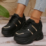 Chunky Platform Sports Sneakers Women Fashion Lace Up Thick Bottom Vulcanized Shoes Woman Plus Size 42 Non Slip Sport Shoes