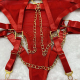 Toucheart Erotic Underwear Mesh See-through Patchwork Metal Chain Hot Girls Sexy Seductive Coquette Nightclub Party Dance Suit