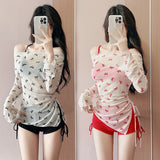 New Swimsuit Women's Split Three Piece Set Covers The Belly and Looks Slimmer, Gathers Small Breasts, Ins Style Hot Spring Bath