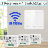 86 Wireless Light Wall Switch RF 433Mhz Remote Control Mini Relay Receiver Smart Lighting Switch For Lamp LED 10A 110V 220V 1pc