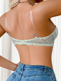 Half cup bra with front button strapless sexy party lingerie women's underwear push up bra lace brassere MR3466