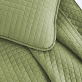 Full/Queen Lightweight Sage Ultra Soft 3-Piece Microfiber Quilt Set