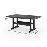 SoPoly 72" Savannah Farmhouse Dining Table