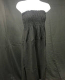 Womens Solid Smocked Tube Top Dress, Choose Sz/Color