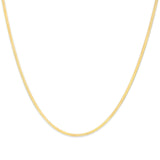 Unisex Solid 14K Yellow Gold 2.8mm Imperial Herringbone Chain Necklace - 18" Inches