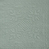 King Size 3 Piece Reversible Scalloped Edges Microfiber Quilt Set in Seafoam