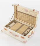 SarahFace Spinner Suitcase - Embroidery Cream White