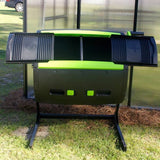 Rotating 65-Gallon Compost Bin Tumbler with 2 Compartments
