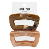 Eklips Marble Hair Claw Clips 2-Pack Cream & Brown