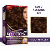Wella Koleston Supreme Dark Chestnut Hair Dye: Intense Color, Gray Coverage & Damage Repair - Long Lasting Koyu Kestane