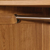 Bedroom Wardrobe Cabinet Storage Closet Organizer in Medium Oak Finish