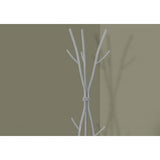 74-inch Freestanding Silver Metal Coat Rack Entryway Hall Tree Umbrella Stand