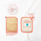 Balmy Nektari Soap-Filled Loofah Bath Sponge: Natural Exfoliating Loofah with Nectarine & Lemongrass - Deep Cleansing, Skin Renewal