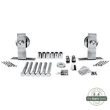 J Top Mount Stainless Steel Barn Door Hardware Kit