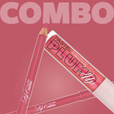 Pastel Perfect: Plumping Lip Gloss & Contour Liner Duo - Achieve Fuller, Defined Lips with Ultra-Glossy Finish
