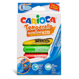 Carioca Temperello Stick Paints for Kids - 6 Washable Tempera Colors for Creative Fun