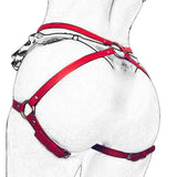 Sexy Woman Garter Lingerie Suit Erotic Crotchless Panties  Adjustable PU Leather G-string Underwear Goth Hip Belt Female Thongs