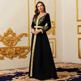 2026 Middle East Arab Women's Long Dress Dubai Abaya Black Women's Fashion Gown