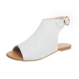 Shoes Women 2020 Summer Sandals Sapato Feminin Comfy PU Shopping Flat Sole Sandal For Women Shoes Peep Toe Sandalias Mujer NEW