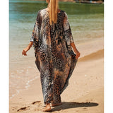Sexy Zebra Printed V Neck Tunic Beach Cover Up Cover-ups Beach Dress Beach Wear Beachwear Beach Long Dress Female Women V4159