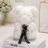 Rose Bear Gift 25cm Artificial Teddy Rose Bear with Box
