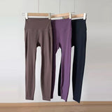 Nude Yoga Leggings Women High Waist One-piece Fitness Wear-free Underwear Belt Pocket Sports Pilates Trousers Fitness Pants