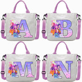 KPop Demon Hunters Canvas Shoulder Bag for Boys Girls Cartoon Letter Printed Crossbody Pouch Students Portable Fashion Handbag