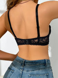 French Lace Push-Up Bra for Women Low-Back Invisible Beauty Back Sexy Bras Comfortable women's underwear