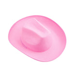 Women Men Cowboy Hat Classic Roll Up Brim Fedora Cowgirl Hat Western Retro Sun Cap Stage Performance Hat