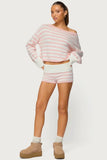 Women's spring suit 2026 European and American spring and summer women's fashionable lady solid color sweater short skirt suit