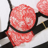 Two-piece Women's Set G-string Transparent Underwear Lolita Romantic Lingeries Set Sexy Bra and Panties Sets Lingerie for Woman