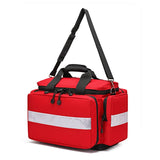 Large Capacity Outdoor First Aid Kit with Reflective Strips Portable Storage Bag Multiple Carrying Options for Emergency First