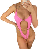 2025 Sexy Extreme String High Cut Female Swimwear One Piece Swimsuit Women Thong Monokini Bather Hollow Out Bathing Suit Swim