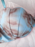 Summer Beach Bikini Colorful Ombre Shell Cup for Women's bra Sexy Push-Up Comfort Underwire Bra Women's Beach Vacation lingerie