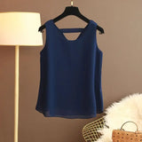 Star with The Same Halter Chiffon Vest Women's Loose Top Summer New Wear Outside with Sleeveless Short Bottom Shirt MOYISU L-5XL