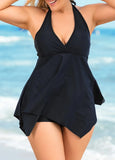 DEKA Deep V Neck Tankini Set Sports Plus Size Bikini Large Swimsuit Female Shorts Swimwear Swimming Beach Wear Bathing Suit