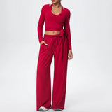 3 Pcs Women's Seamless Yoga Set Sports Fitness Gym Slim-Fit Long Sleeve & Tank Top Suits Workout Running Training Sets