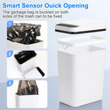 NONECN 2 Pack Touchless Motion Sensor Trash Cans With Lid