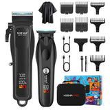 Hair Clippers for Men Professional Cordless Barber T-Blade Beard/Hair Trimmer Set Electric Razor Foil Shaver Nose Men's Hair Cut